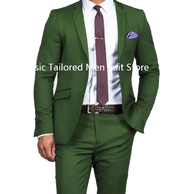 Blue Tuxedo Slim Dark Blue Wedding Business Tailor-Made Suit for Men