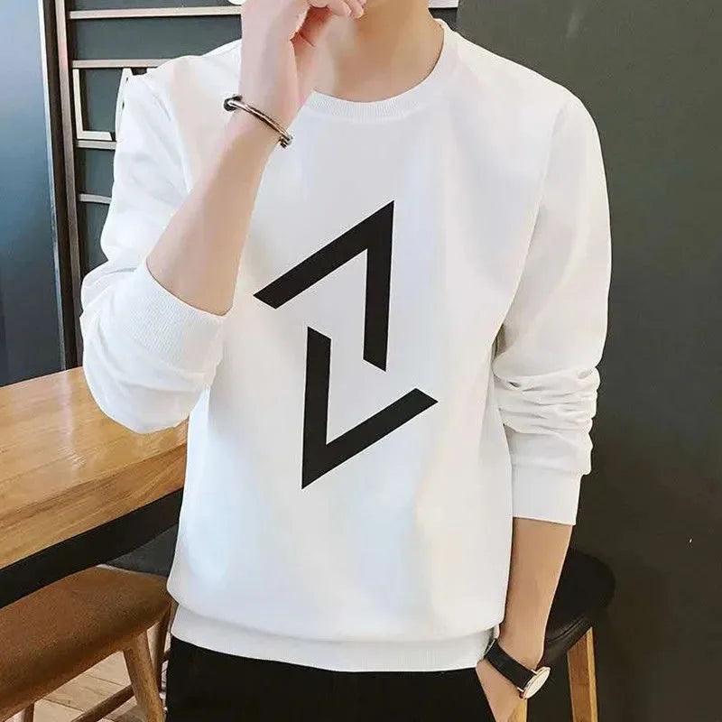 Men's Patchwork Sweatshirt - O-Neck Long Sleeve Casual Streetwear