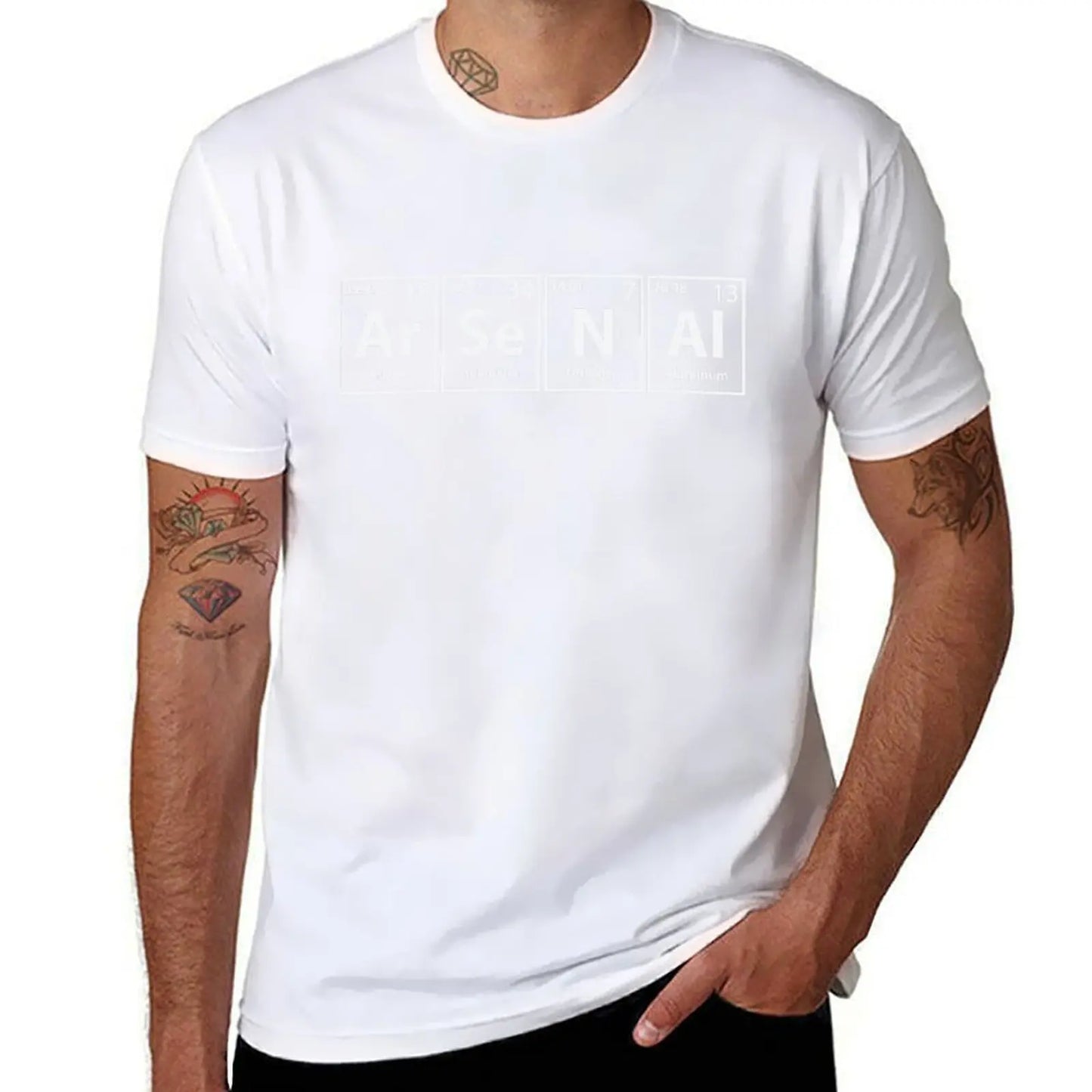 Arsenal (Ar-Se-N-Al) Periodic Elements Spelling T-Shirt