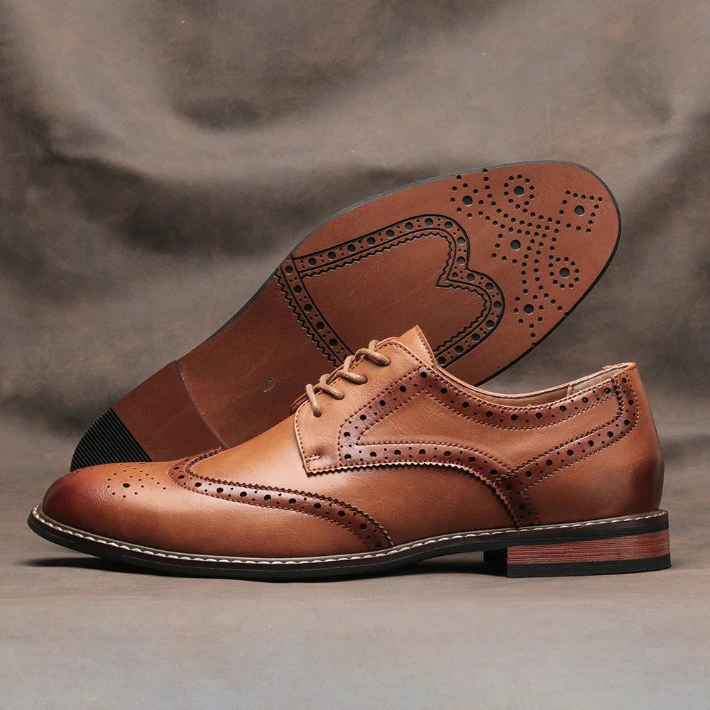 Men's Classic Brogue Dress Shoes - Wedding & Formal Occasions