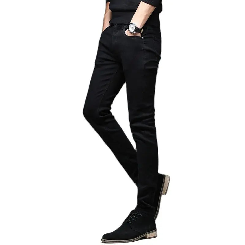 Men's Stretch Skinny Jeans - Slim Fit Elastic Denim Trousers