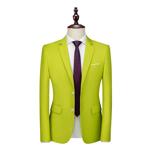 2026 Men's Suit Jacket, Business Formal Coat, Asian Sizes Slim Blazer