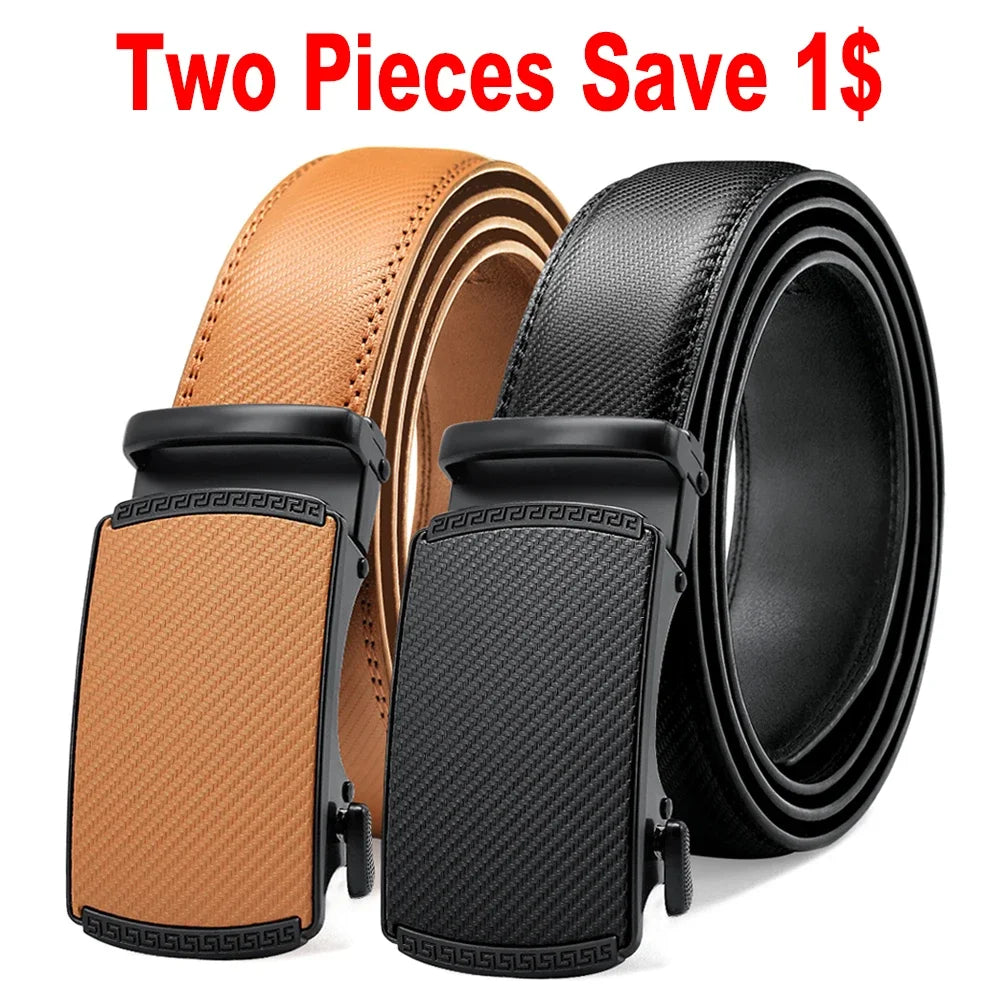 Men's Automatic Buckle Genuine Leather Belt