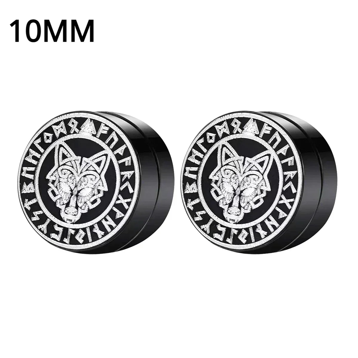 NONECN Crystal Strong Magnetic Ear Stud Clip Earrings - Non Piercing Zircon Punk Round Magnet Jewelry