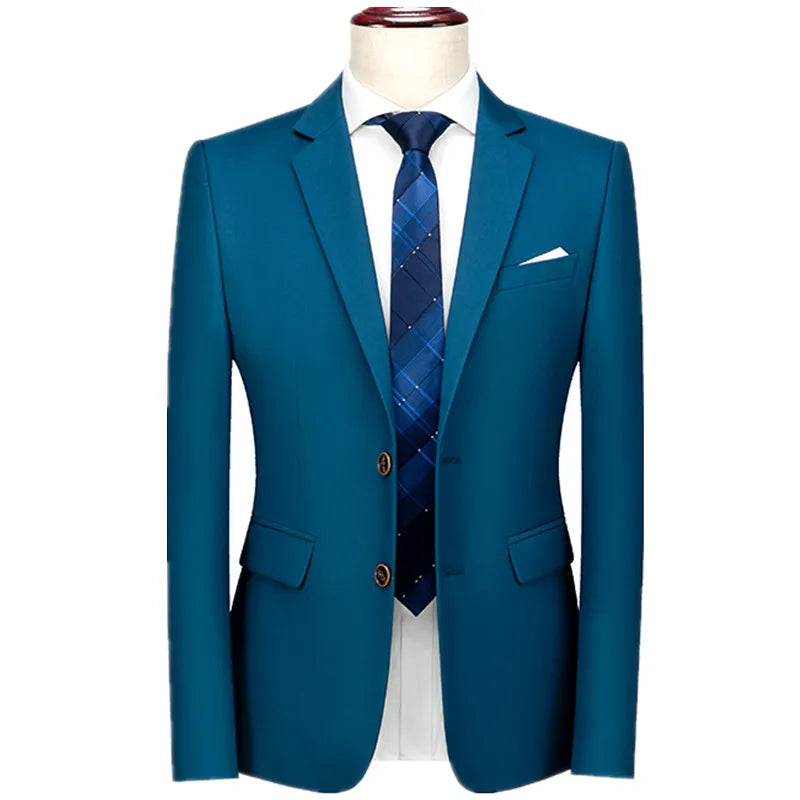 2026 Men's Suit Jacket, Business Formal Coat, Asian Sizes Slim Blazer