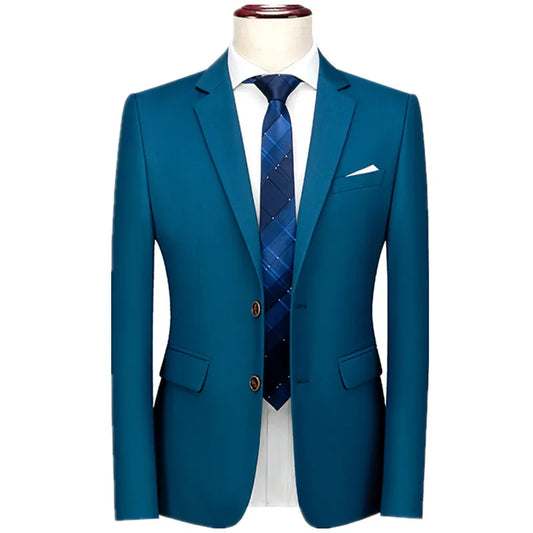 2026 Men's Suit Jacket, Business Formal Coat, Asian Sizes Slim Blazer