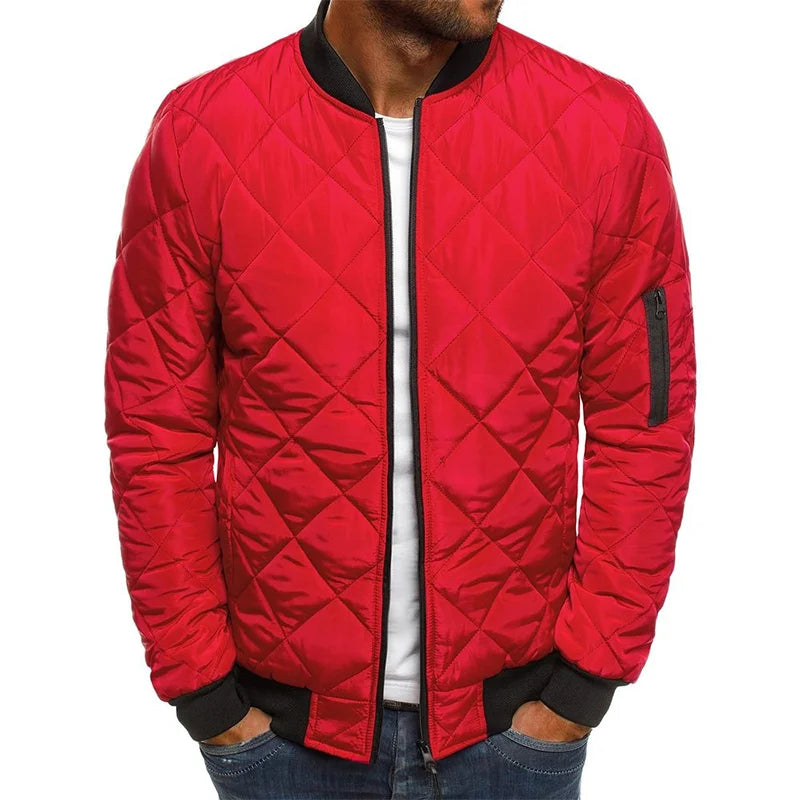 Winter New Men's Jacket Thickened Version Solid Color Baseball Collar Jacket