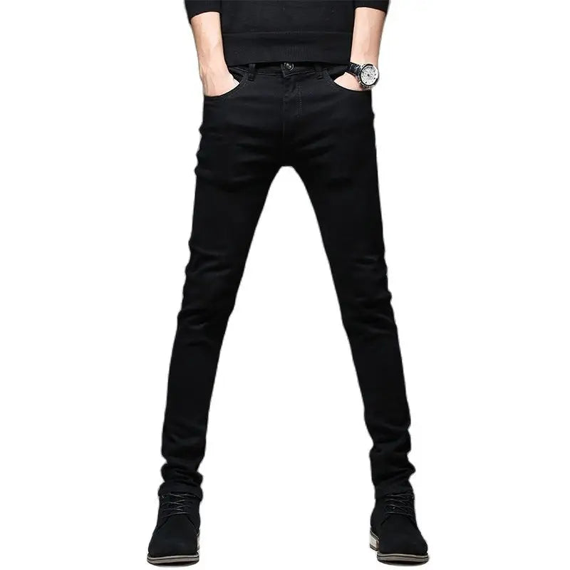 Men's Stretch Skinny Jeans - Slim Fit Elastic Denim Trousers