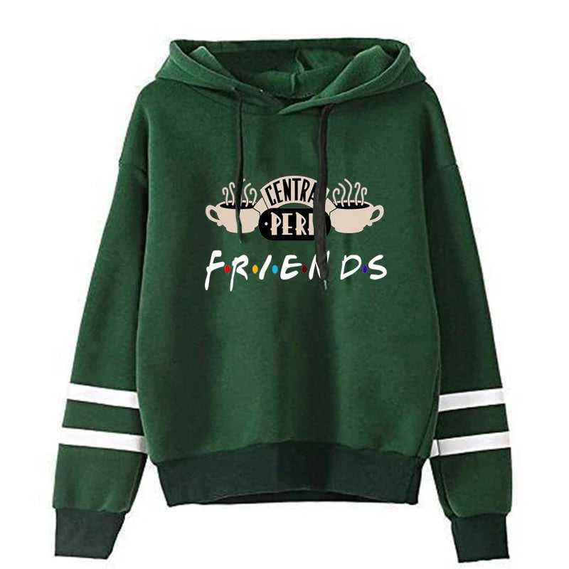 Women's Friends TV Show Coffee Hoodie - Casual Pullover Sweatshirt