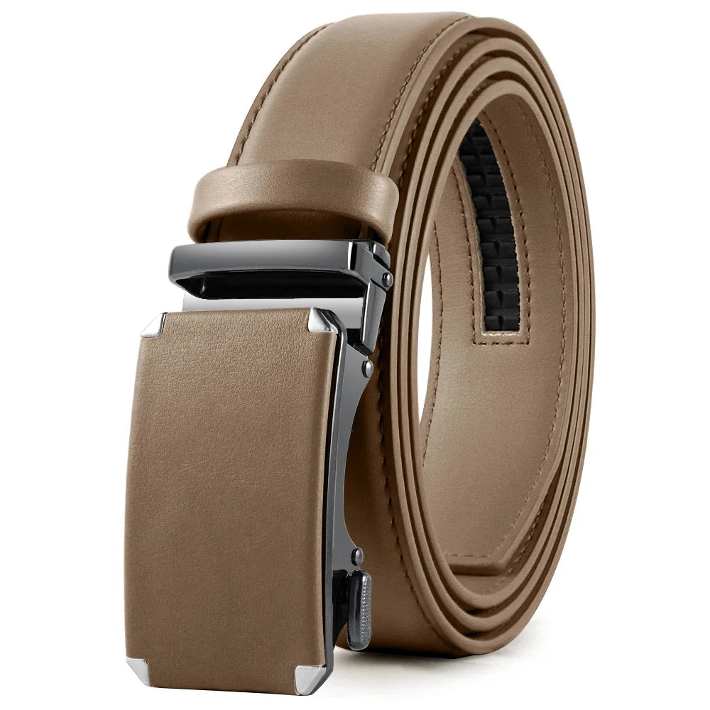 Men's Automatic Buckle Genuine Leather Belt