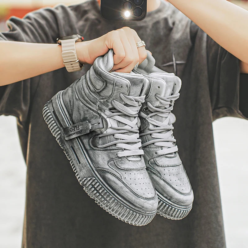 Retro Manga Men's Sneakers Soft Comfortable Non Slip Wear Resistant Sole Daily Casual Men's Shoes Preppy Versatile Holiday Gifts