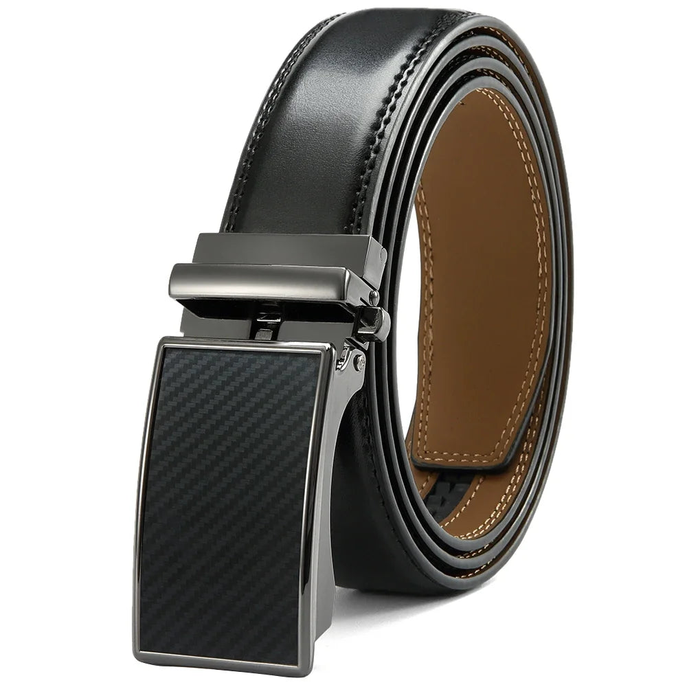 Men's Automatic Buckle Genuine Leather Belt