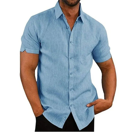 Men's Polo Shirt - Short Sleeve Solid Color