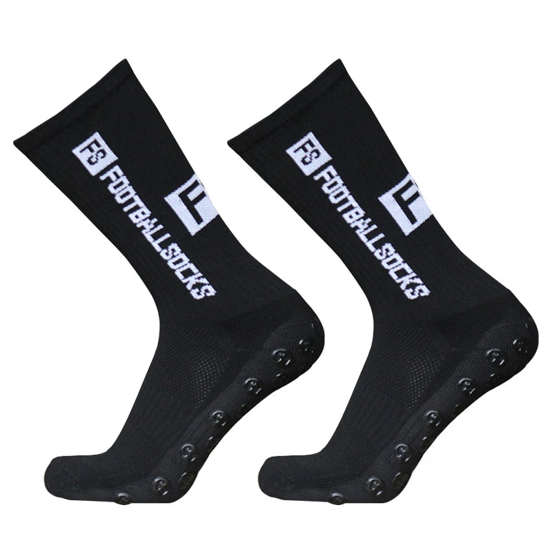 Professional Football Grip Socks - Anti-Slip Cotton Soccer Socks for Men