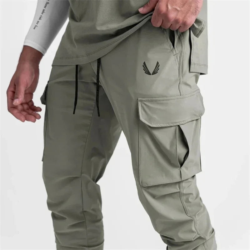 Men's Quick-Dry Cargo Pants - Lightweight Running & Training Sweatpants
