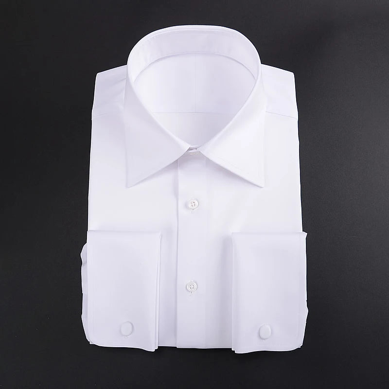 High quality French shirt slim-fit waist work professional official formal men's shirts
