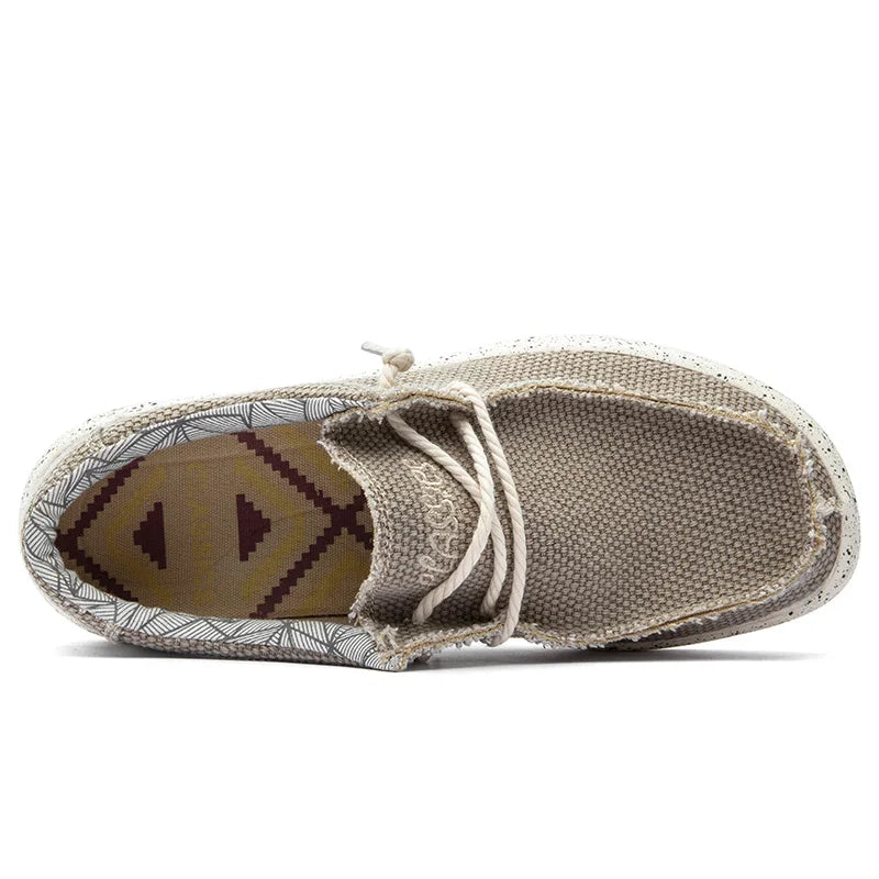 Men's Canvas Slip-On Loafers - Lightweight Walking Shoes