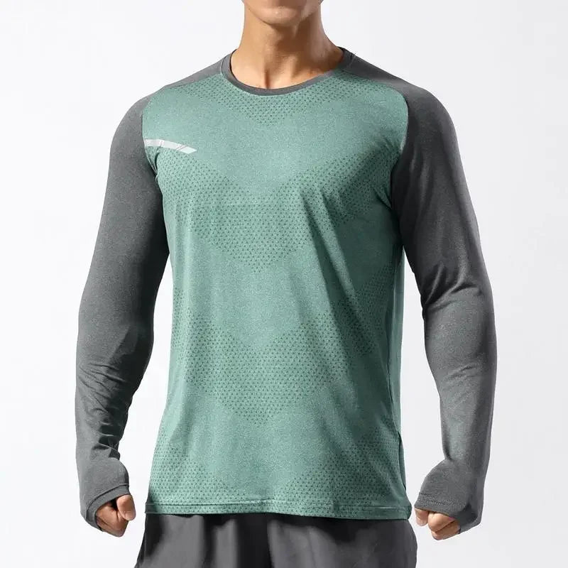 Men's Quick-Dry Performance Long Sleeve Athletic Shirt
