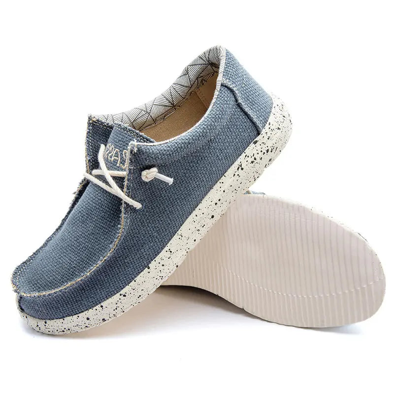 Men's Canvas Slip-On Loafers - Lightweight Walking Shoes