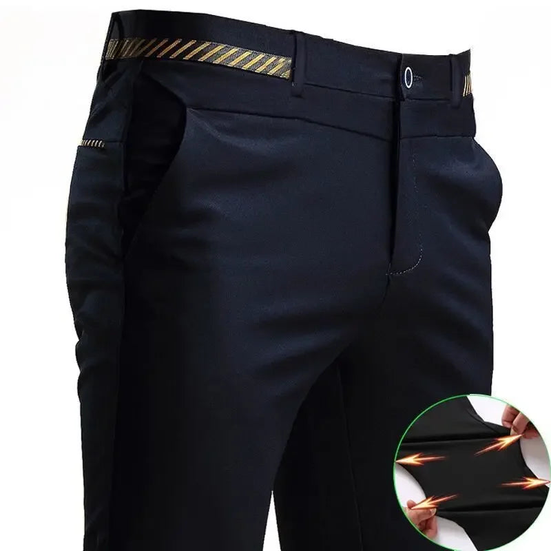 Suit Pants for Men Spring and Autumn Stretchy and Non-Ironing Office Slim Fit