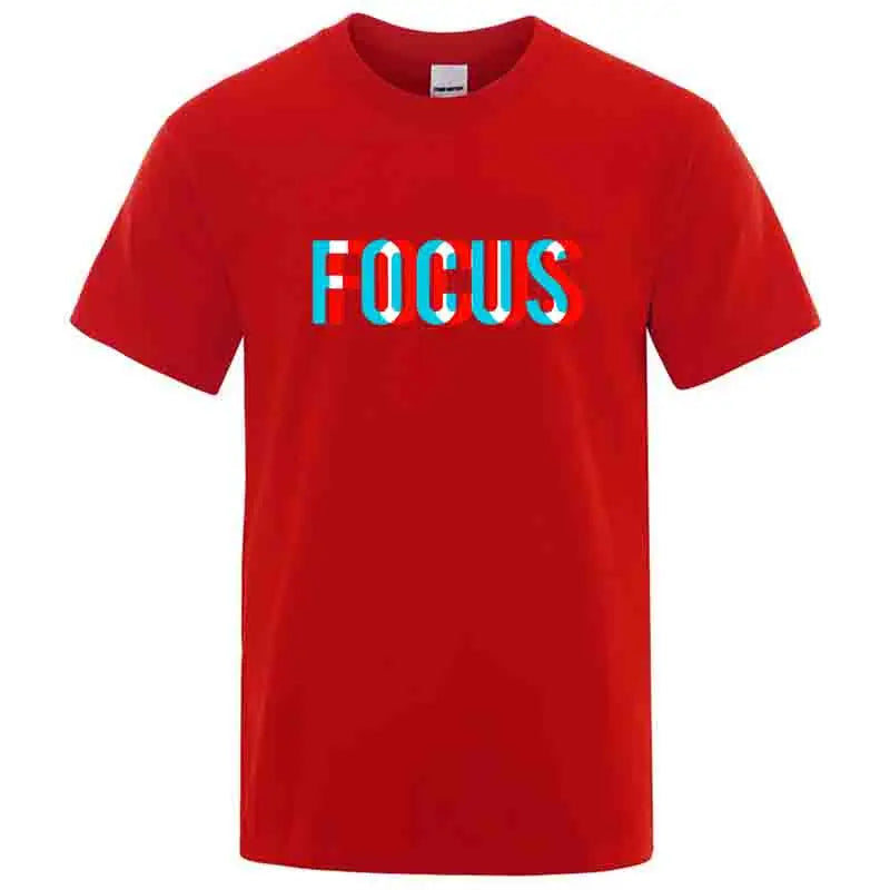 Summer Men's T-shirt High Quality 100% Cotton Loose Focus Print Men Top Casual Loose O-neck Men Short Sleeve T-shirt Male Tees