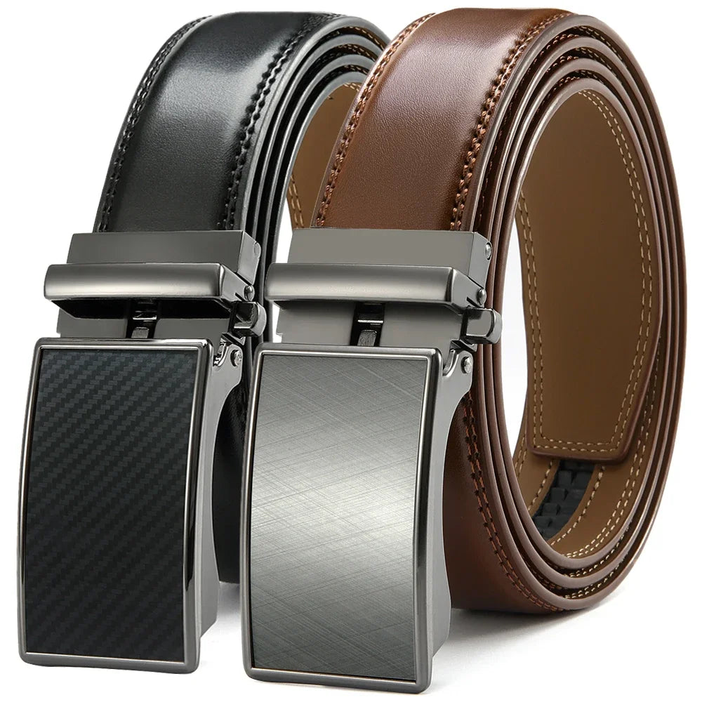 Men's Automatic Buckle Genuine Leather Belt