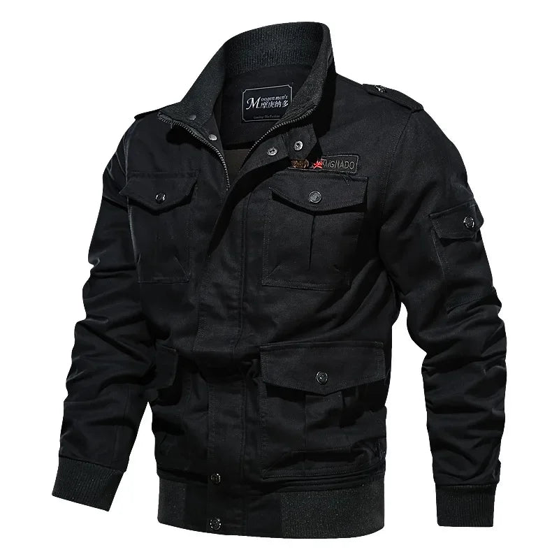 Men's Motorcycle Jacket Special Forces - Breathable Tactical Denim With Multi Pocket Design For Spring Autumn