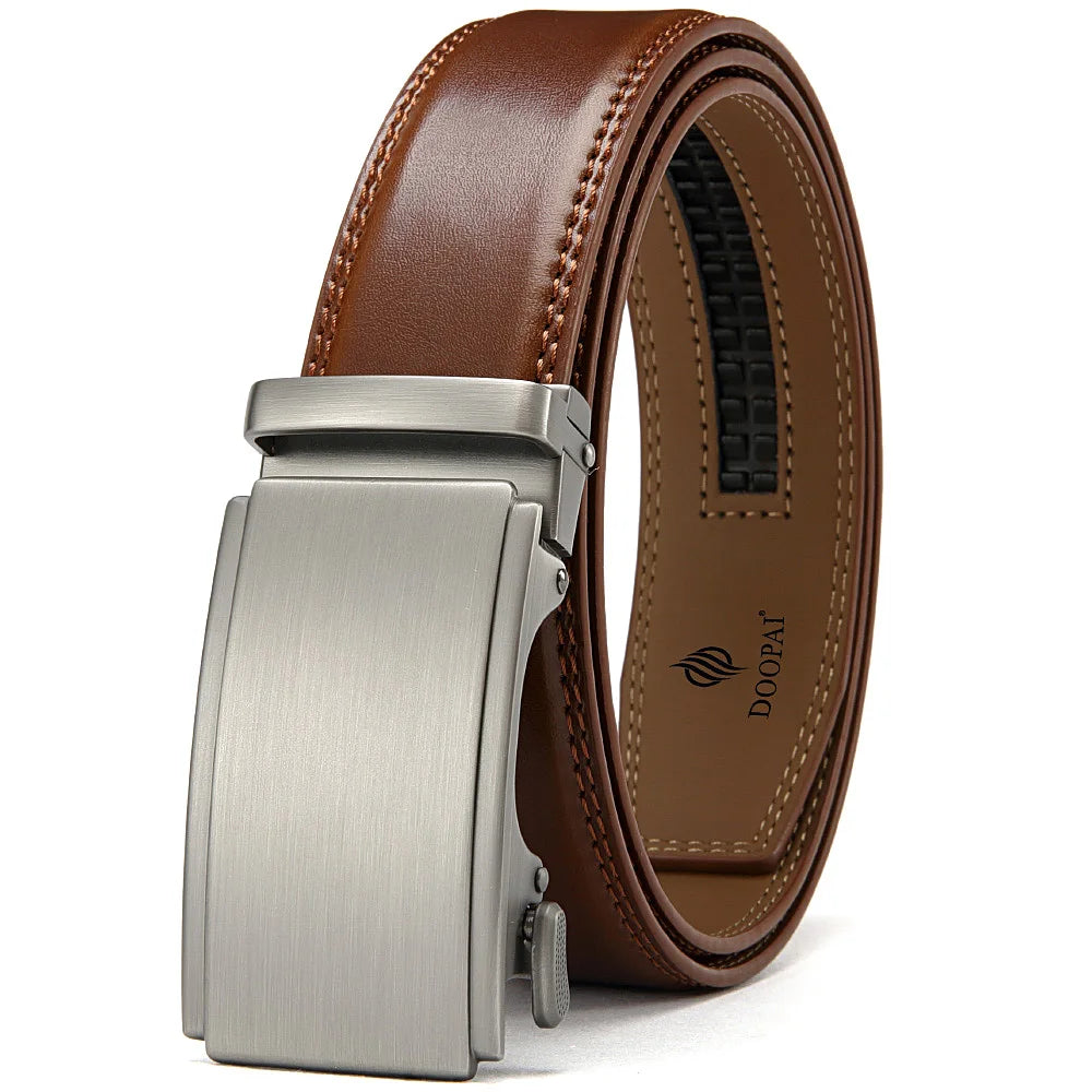 Men's Automatic Buckle Genuine Leather Belt