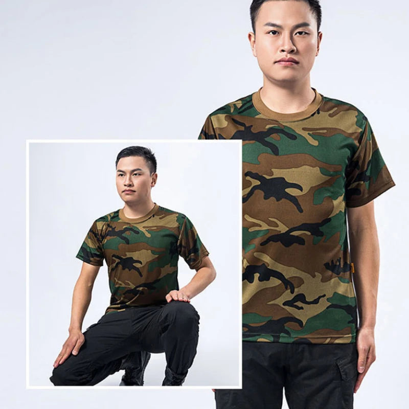 Men's Tactical Camouflage T-Shirt - Quick Dry Performance Tee