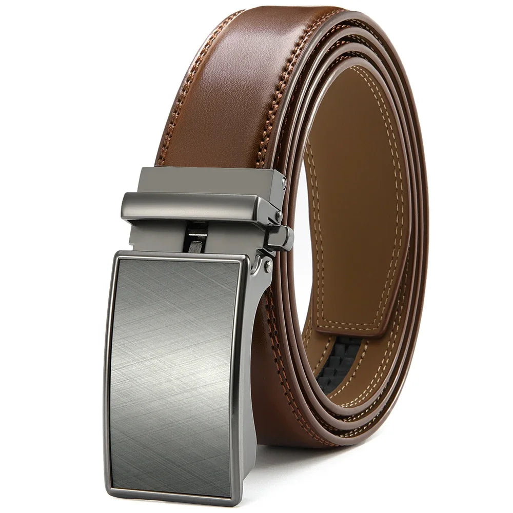 Men's Automatic Buckle Genuine Leather Belt