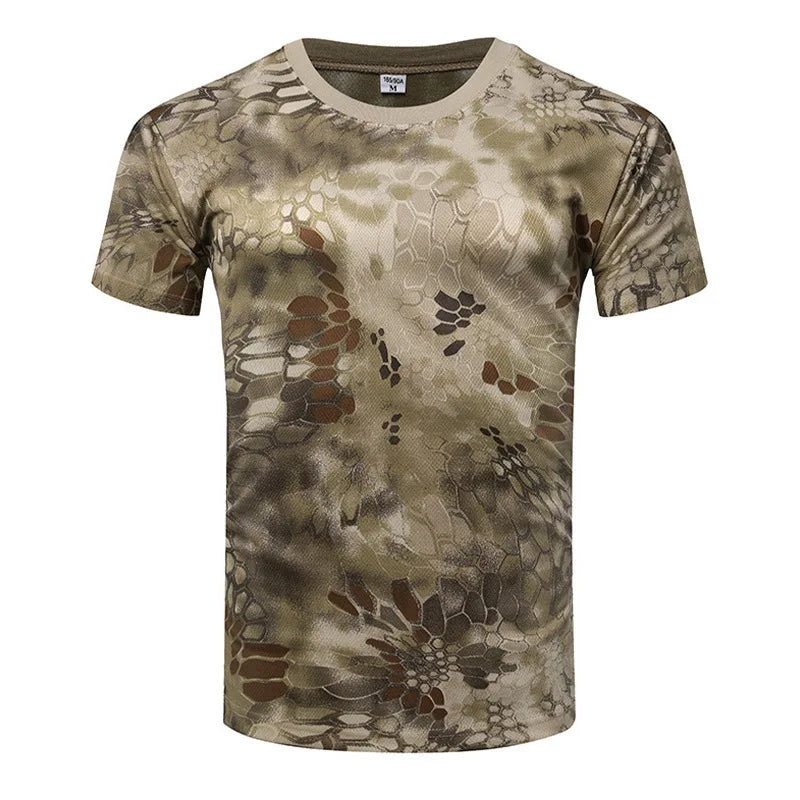 Men's Tactical Camouflage T-Shirt - Quick Dry Performance Tee