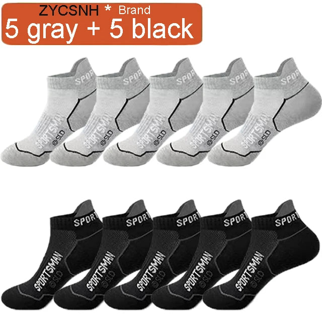 Men's Breathable Athletic Ankle Socks - 5/10 Pairs Pack
