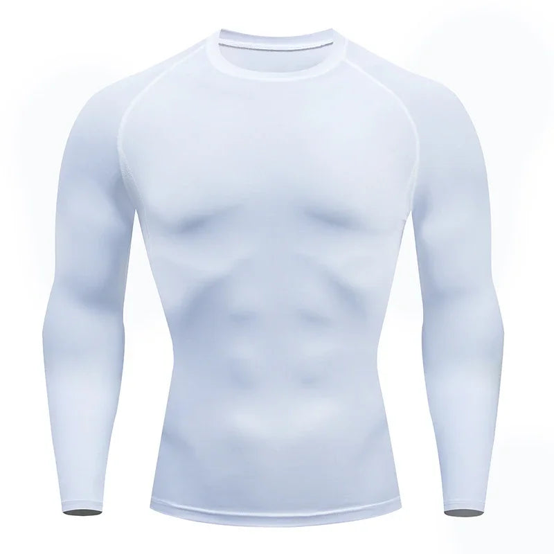 Men's Performance Compression Shirt - Long Sleeve Quick-Dry Athletic Top