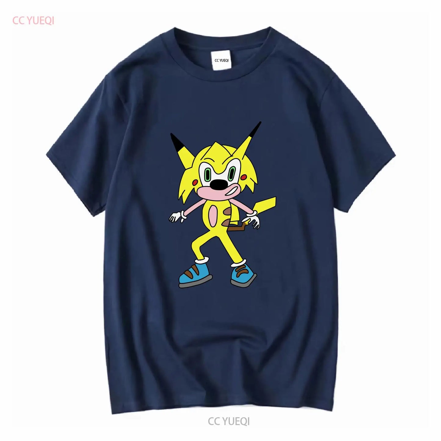 Sonichu Novelty Vintage Cool Long or Short Sleeve T-Shirt Washed Streetwear