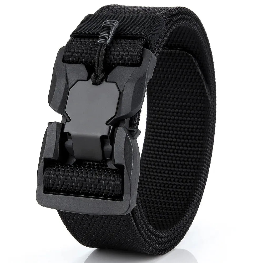 Premium Tactical Belt with Quick-Release Magnetic Buckle - Unisex Nylon Sports Belt
