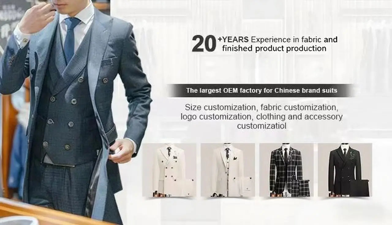 Men's White High-End Suit Two-Piece Suit Four Seasons Business Formal Wear Anti-Wrinkle Non-Stick Wool Suit Workplace Work Cloth