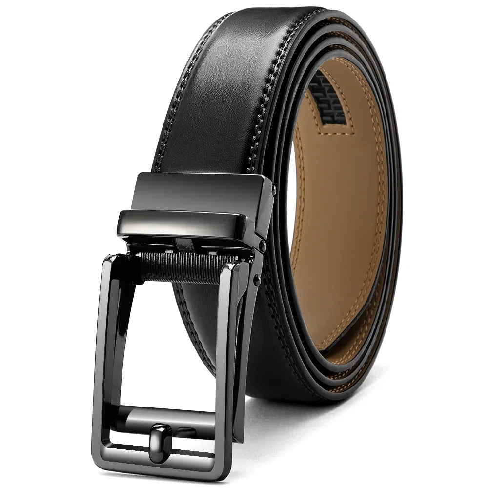 Men's Automatic Buckle Genuine Leather Belt