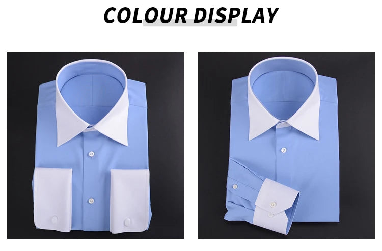 High quality French shirt slim-fit waist work professional official formal men's shirts