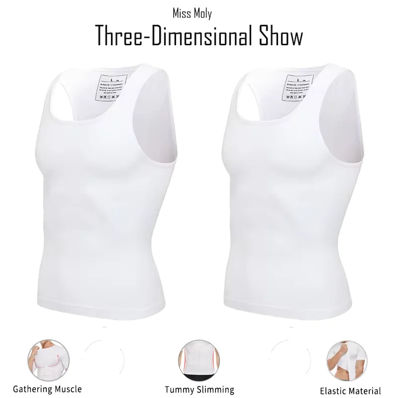 Men's Compression Body Shaper - Chest and Abdomen Slimming Vest