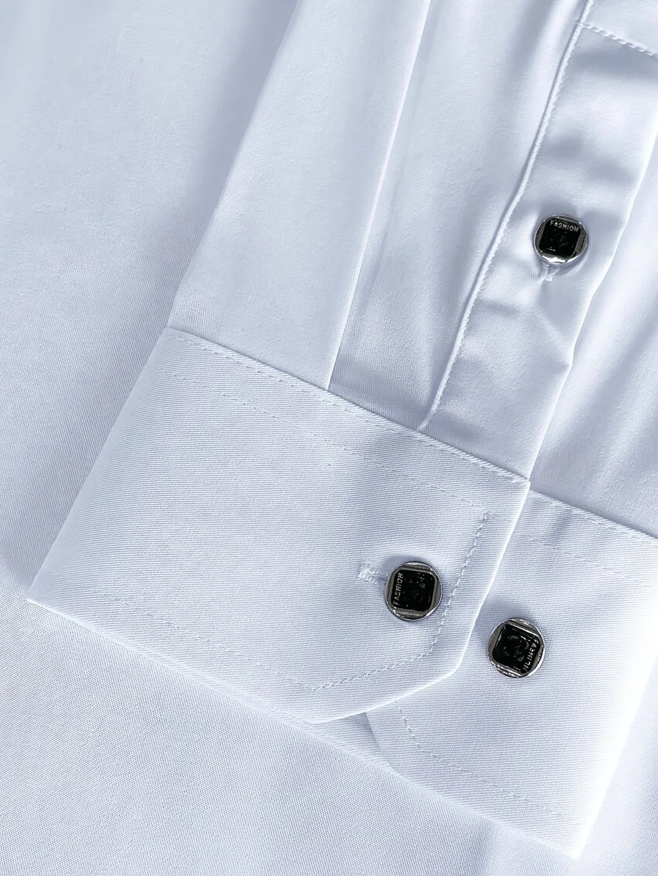 FGKKS Men's Professional Patchwork Dress Shirt - Long Sleeve Business Casual