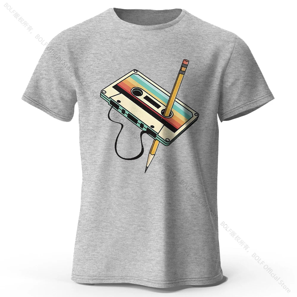 Men's Premium Cotton T-Shirt - Breathable Round Neck Short Sleeve