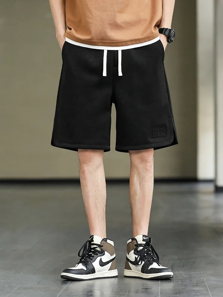 Men's Baggy Sweat Shorts - Drawstring Streetwear Casual Pants