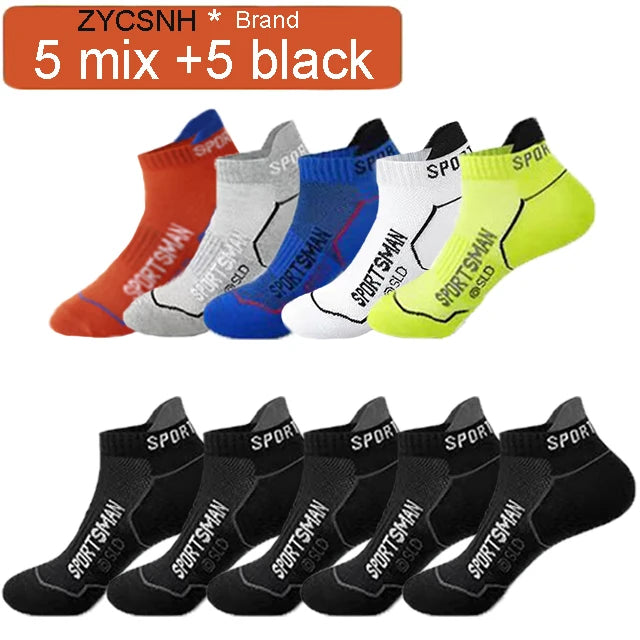 Men's Breathable Athletic Ankle Socks - 5/10 Pairs Pack