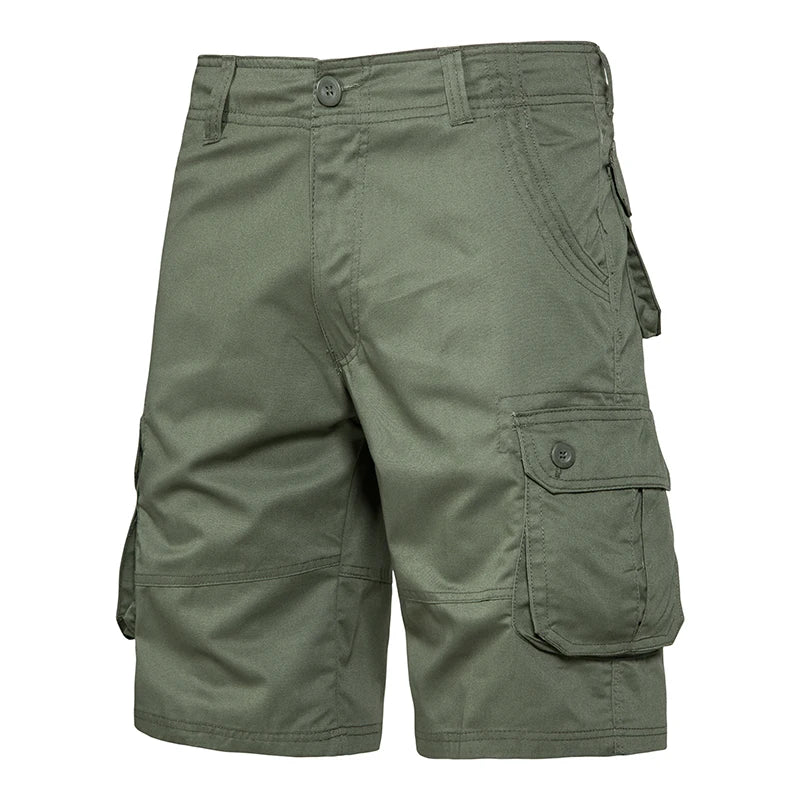 Men's Multi-Pocket Cargo Shorts - Cotton Outdoor & Beach Wear