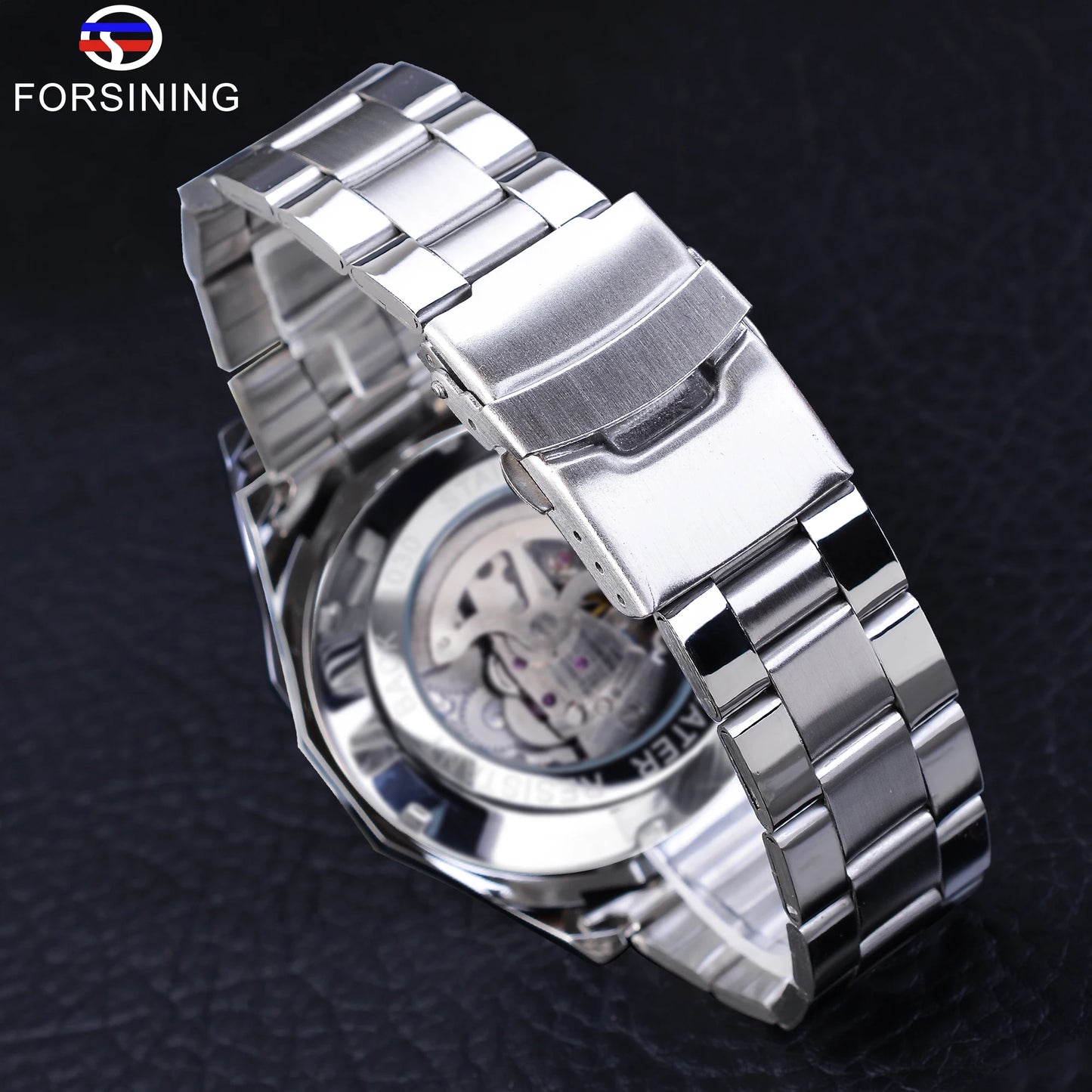 Luxury Skeleton Mechanical Watch - Stainless Steel Automatic Timepiece
