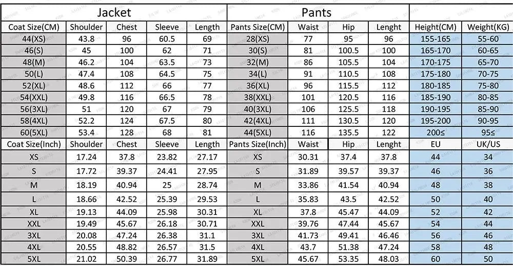 Fashion Double Breasted Men's Suits High Quality Peak Lapel Autumn Winter Daily 2 Piece Jacket Pants Outfits Male Clothing