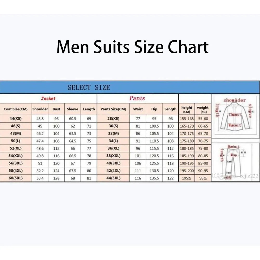 Fashion Double Breasted Men's Suits High Quality Peak Lapel Autumn Winter Daily 2 Piece Jacket Pants Outfits Male Clothing