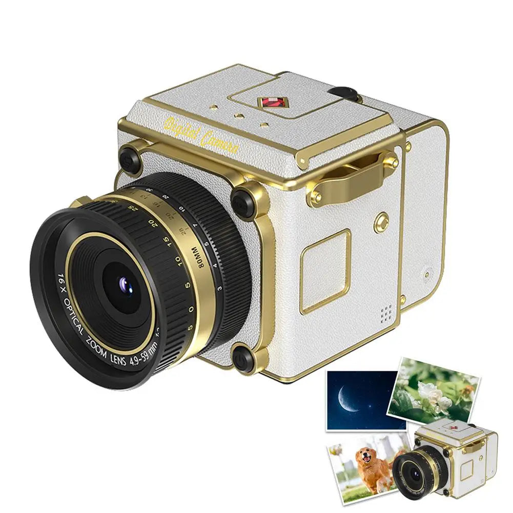 High Definition Retro Portable CCD Camera Analog Dual Lens Reflex Digital Camera Atmospheric Display Film