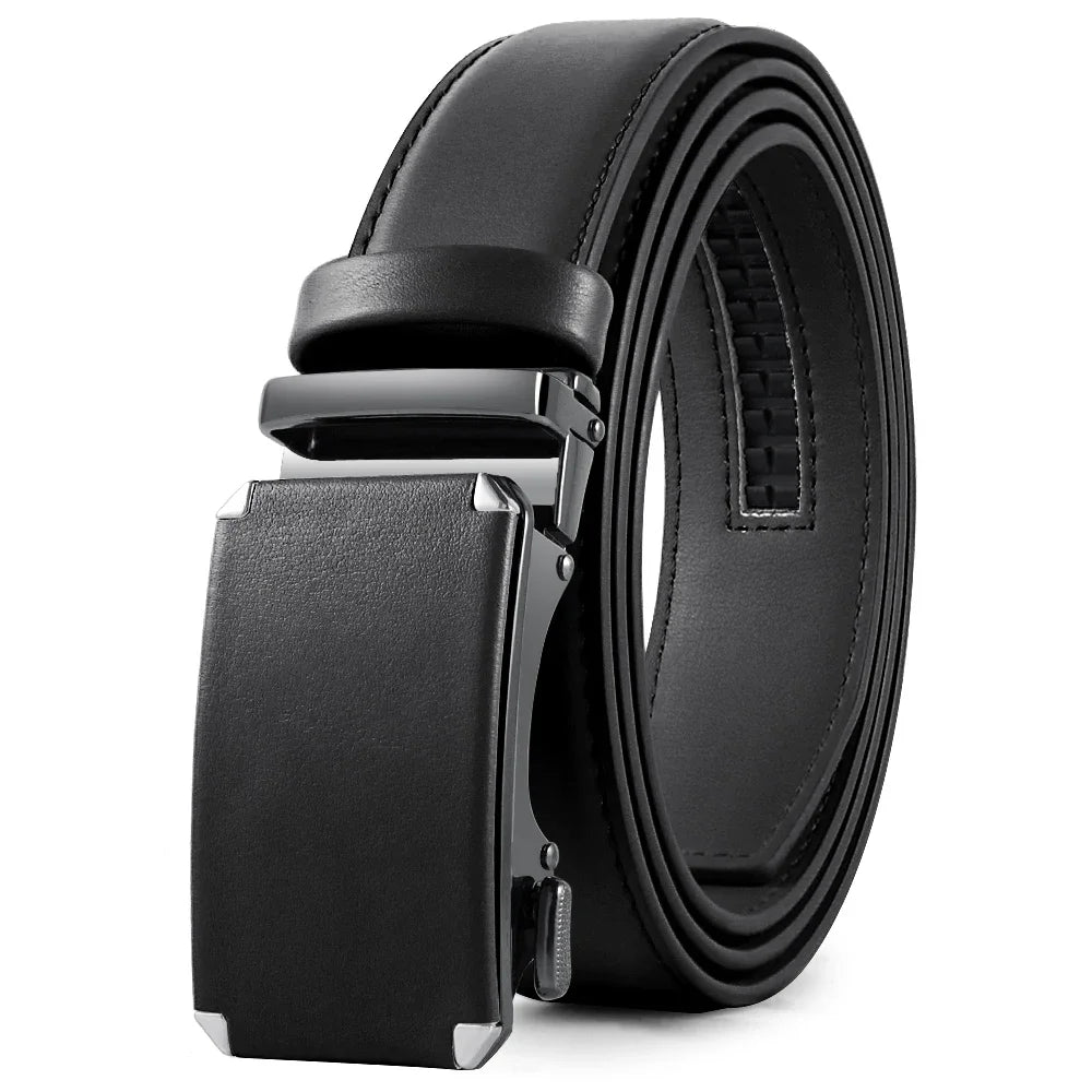 Men's Automatic Buckle Genuine Leather Belt