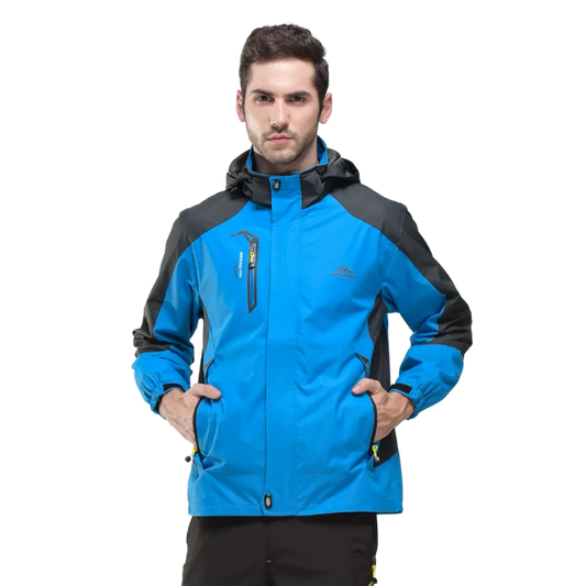 TRVLWEGO Men's Waterproof Hiking Jacket - Windproof Outdoor Sports Coat